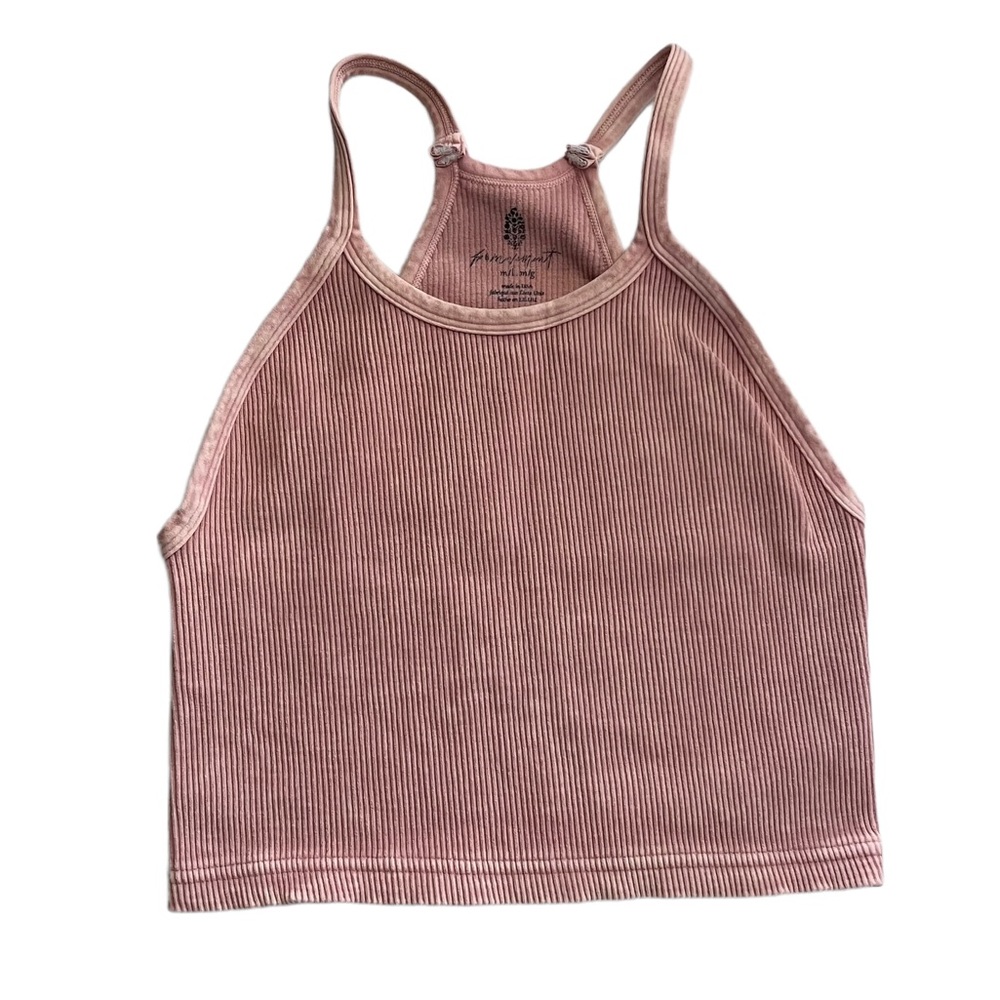 •SOLD• Free People Happiness Runs Crop Tank Top Bundle Black Pink White Size M/L - Picture 2 of 9